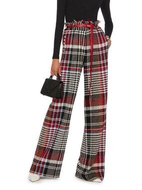 Oscar de La Renta Tweed Wide Leg Trousers, size 4